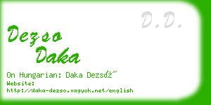 dezso daka business card